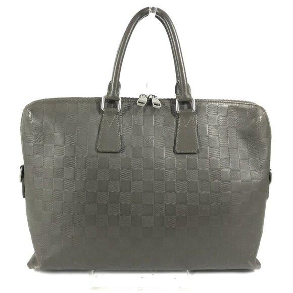 LOUIS VUITTON Gray Damier Leather Tote Bag - Picture 1 of 16